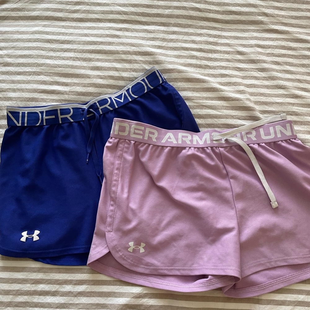 Under Armour Women’s Athletic Shorts - Lavender and Royal Blue